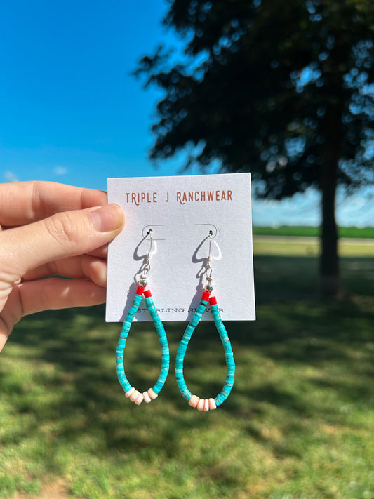 The Naomi Turquoise Hoops