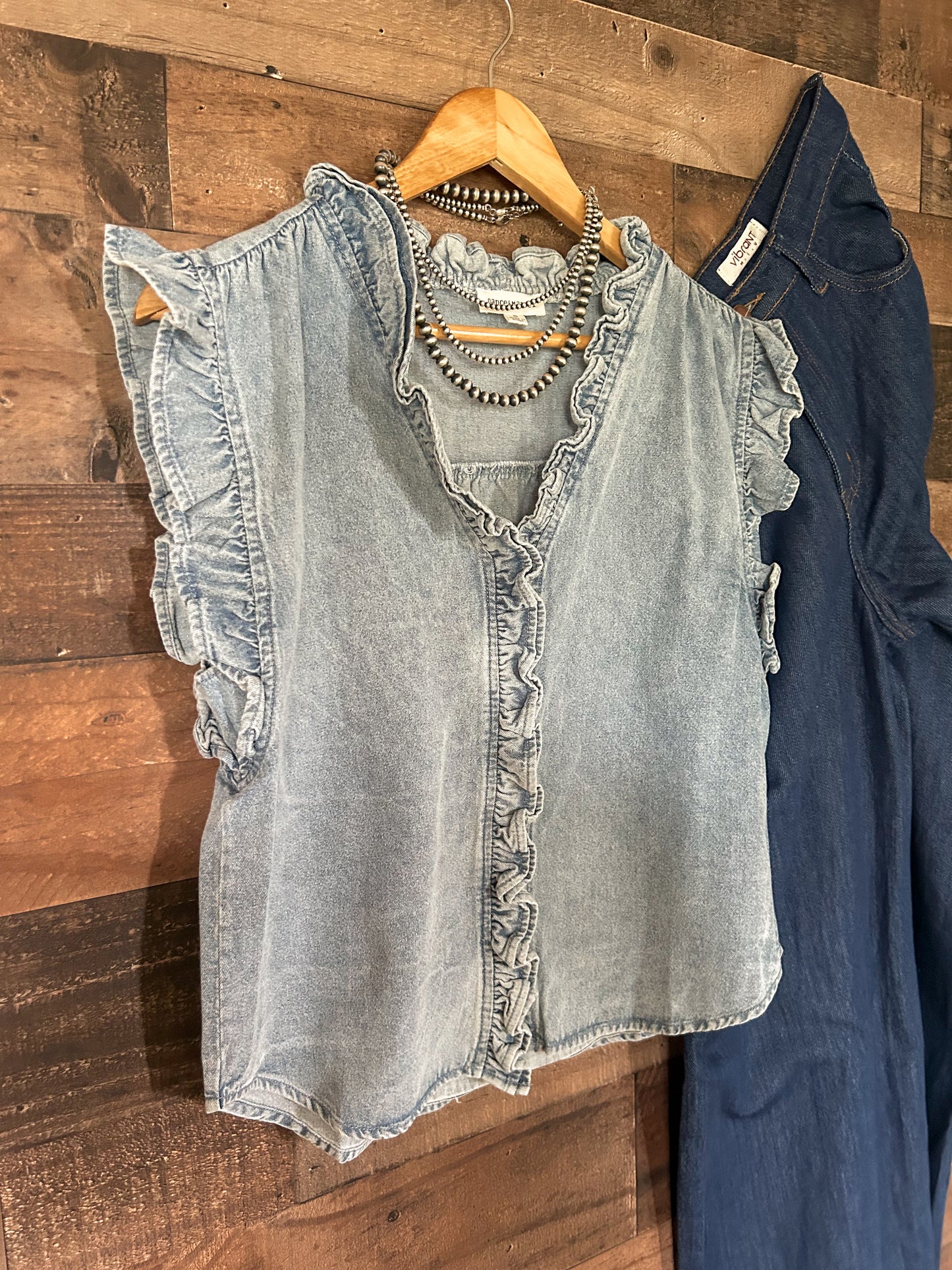 The Hadley Denim Blouse