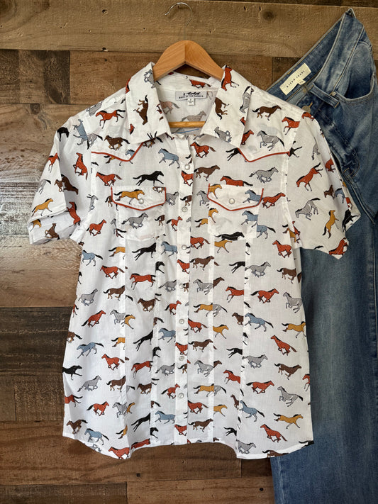 The Wild Pony Pearl Snap