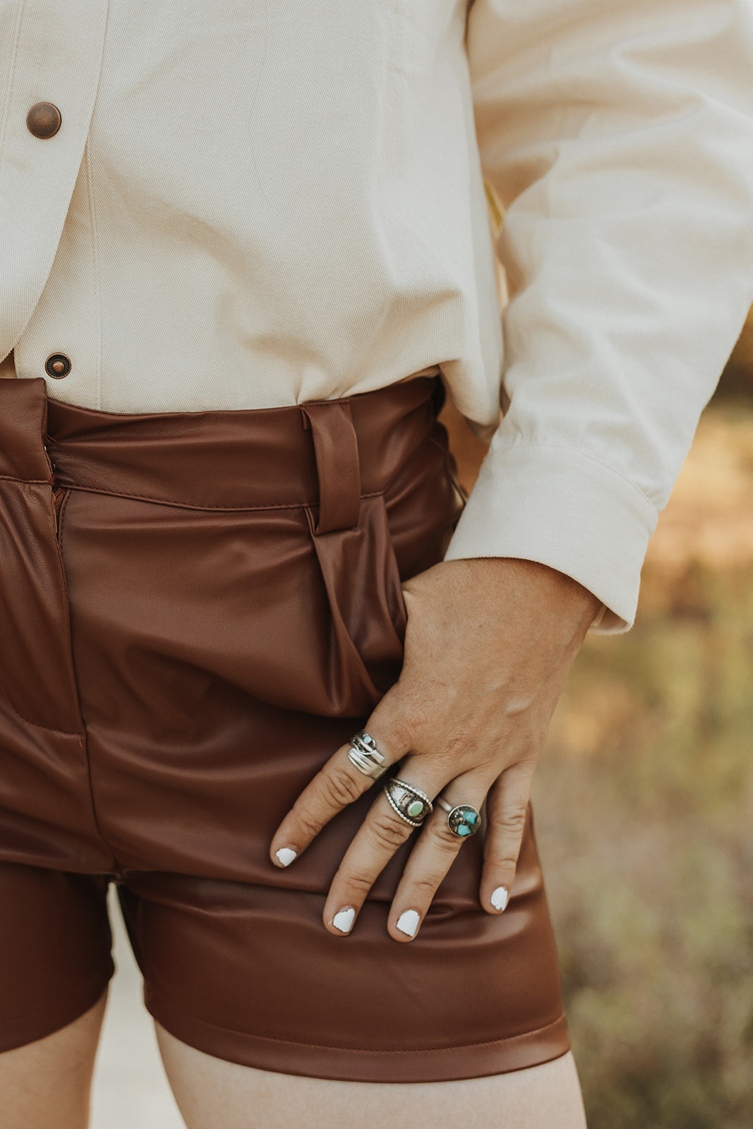 The Renner Leather Shorts