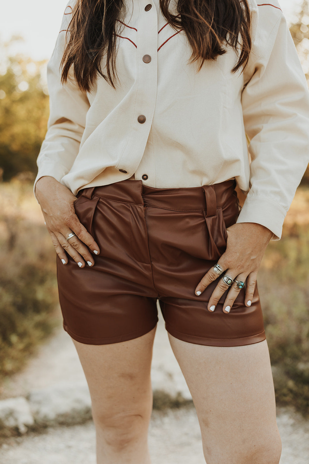The Renner Leather Shorts