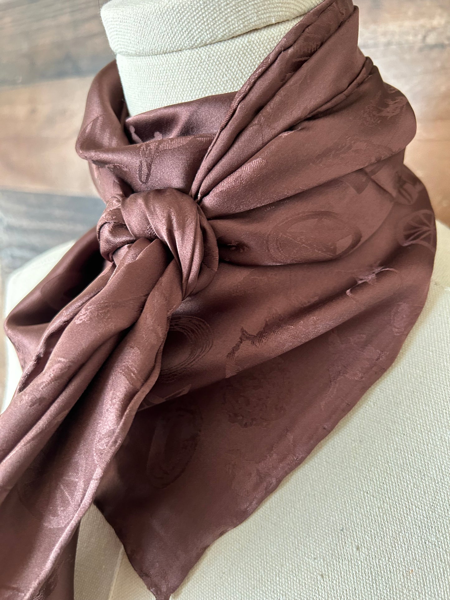 The Cowboy Logo Wild Rag in Chocolate