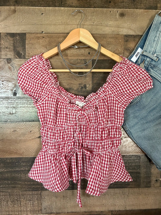 The Red Gingham Blouse