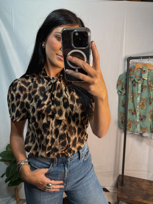 The Leopard Sheer Blouse