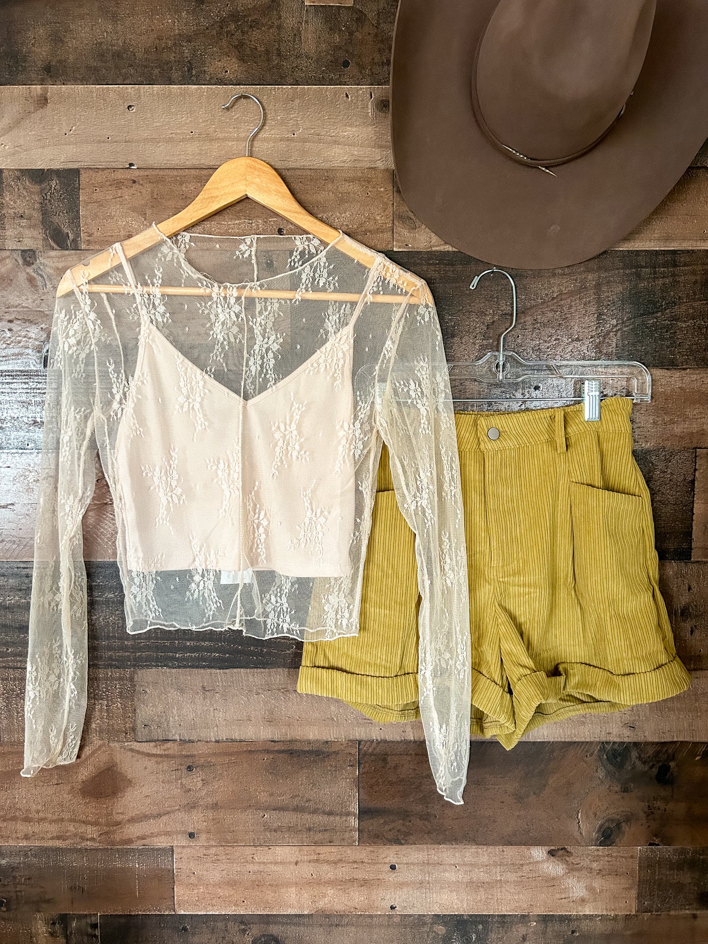 The Josie Corduroy Shorts in Green