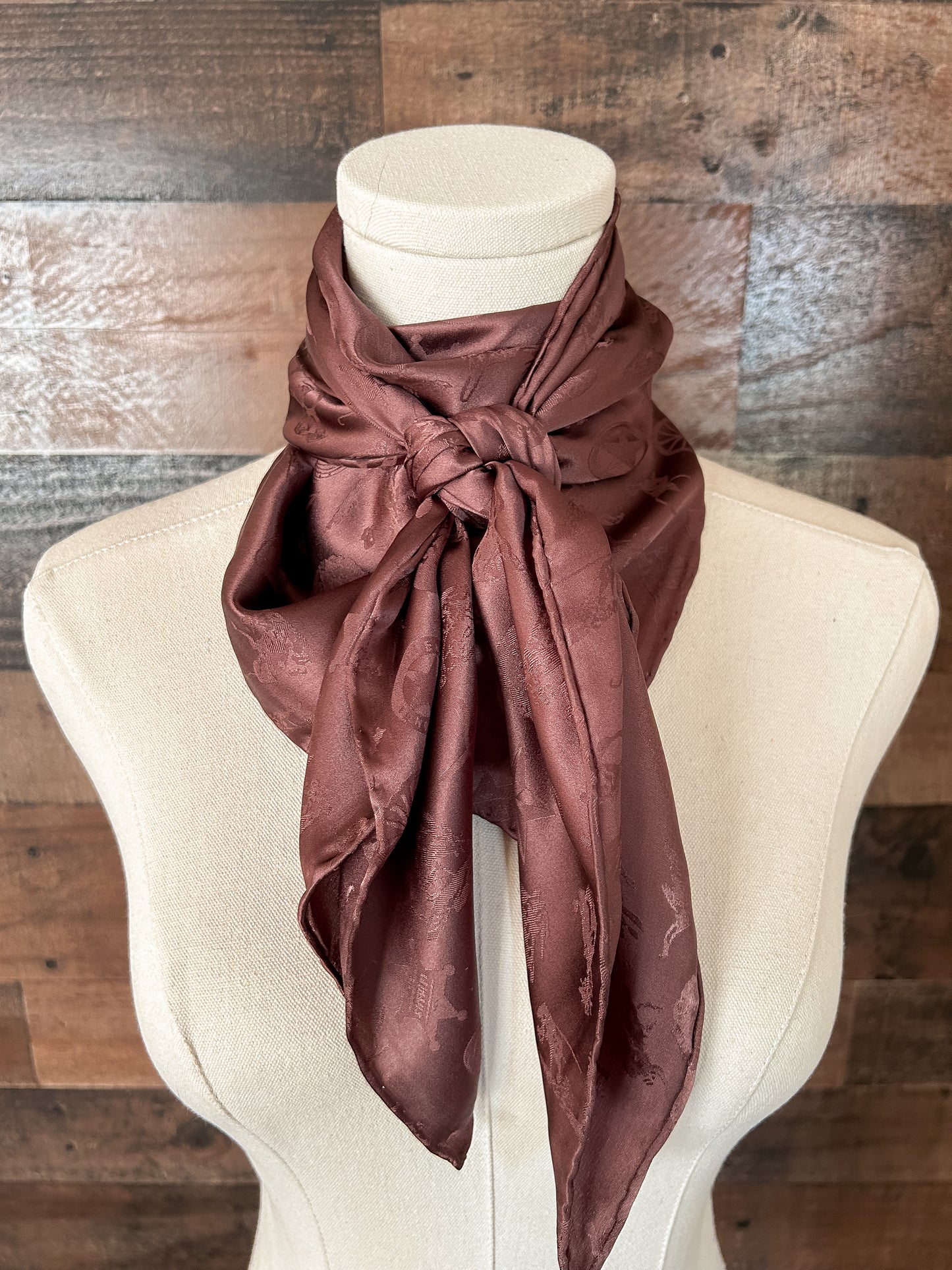 The Cowboy Logo Wild Rag in Chocolate