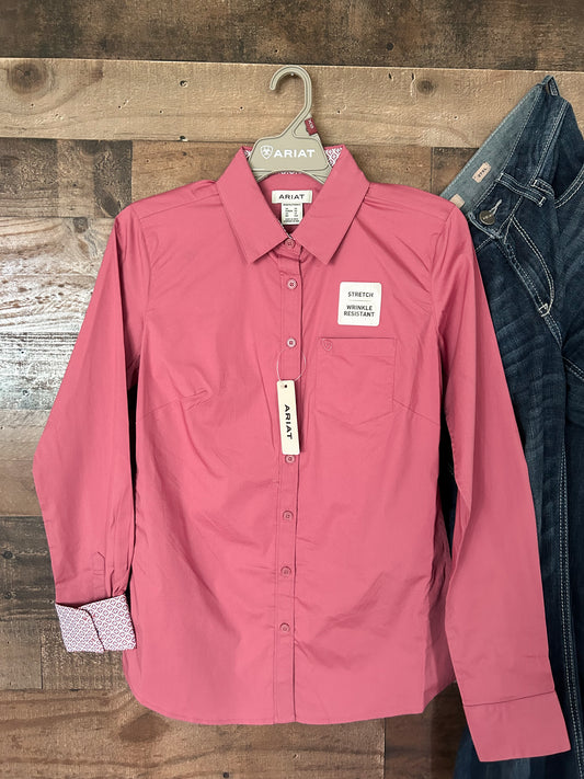 ARIAT: The Kirby Stretch Shirt in Rose