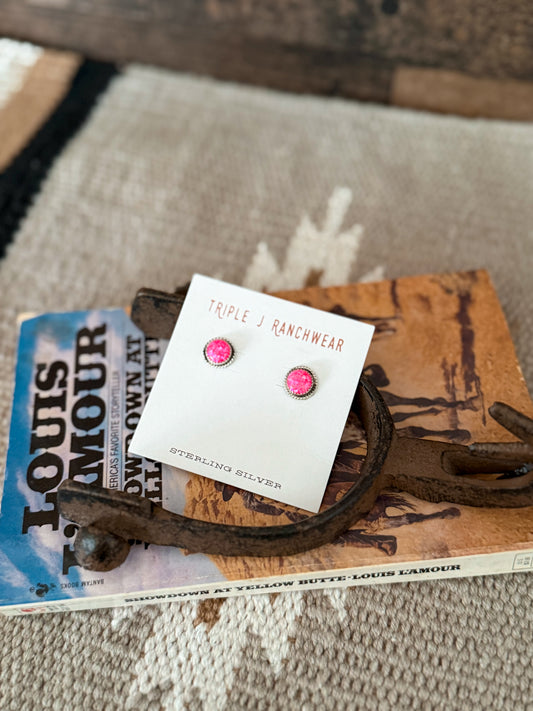 The Pink Opal Earrings