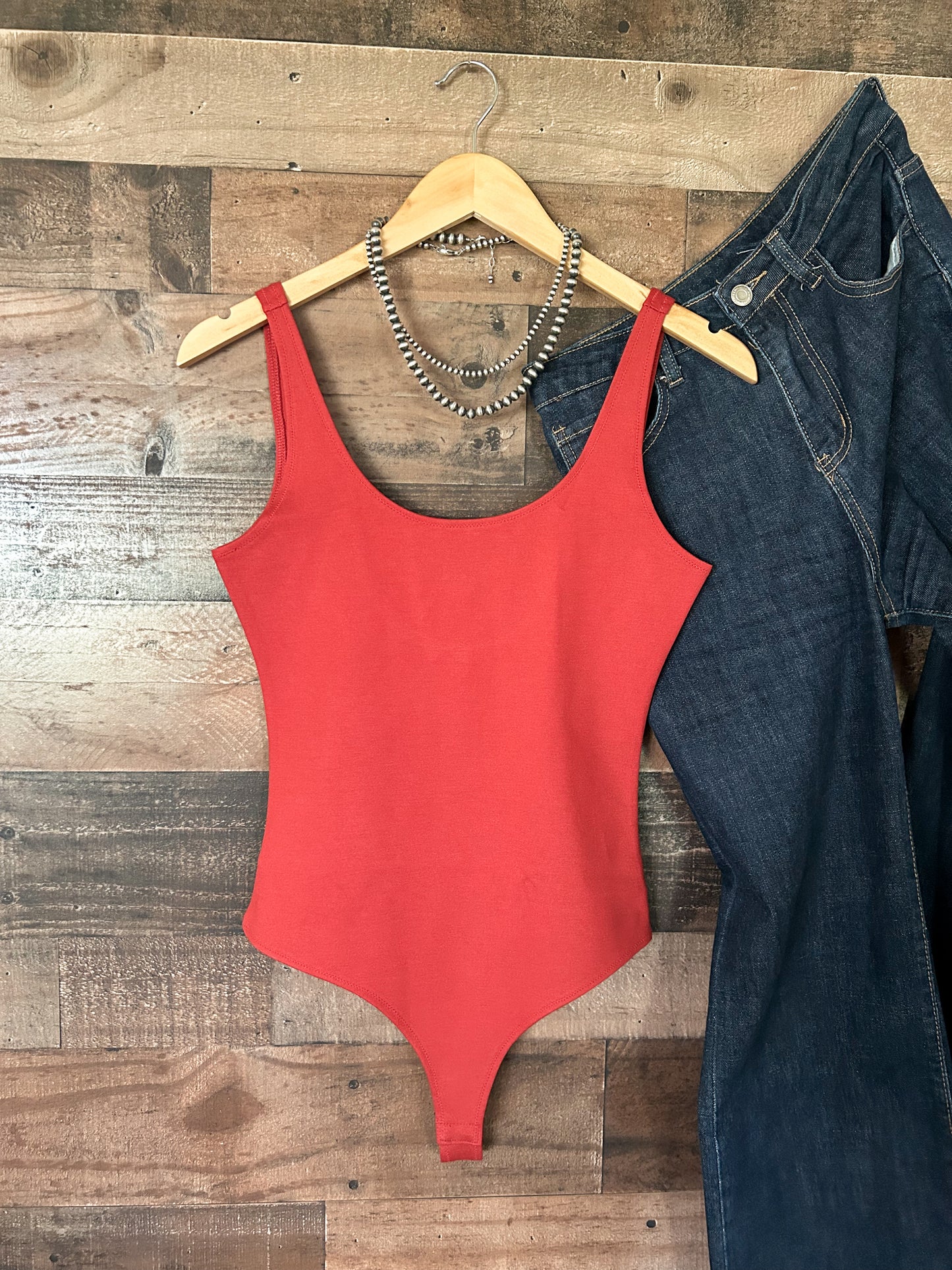 The Decorah Bodysuit in Rust