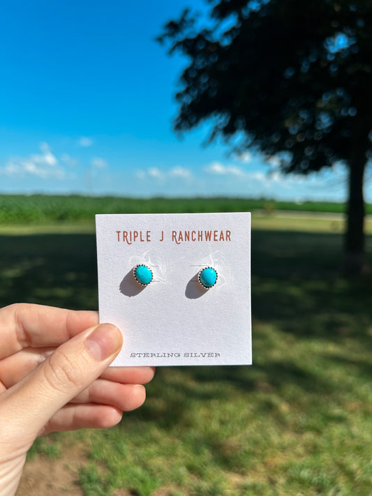 The Wes Turquoise Studs
