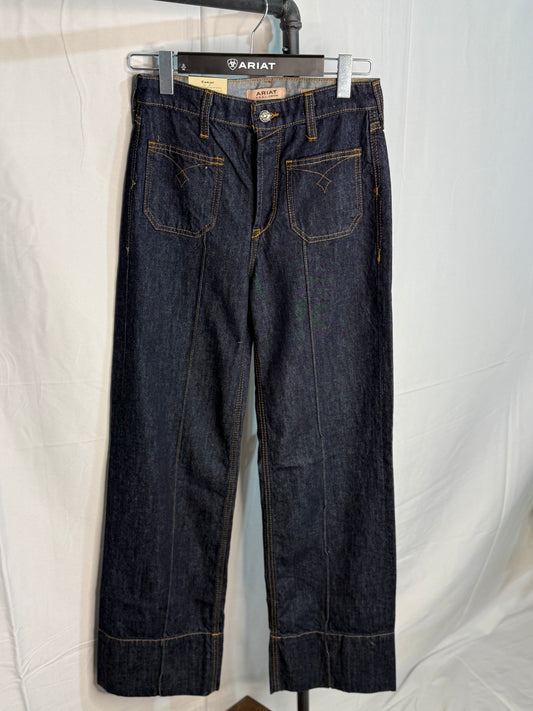 ARIAT: The Tomboy Wide Leg Jean in Dark Wash