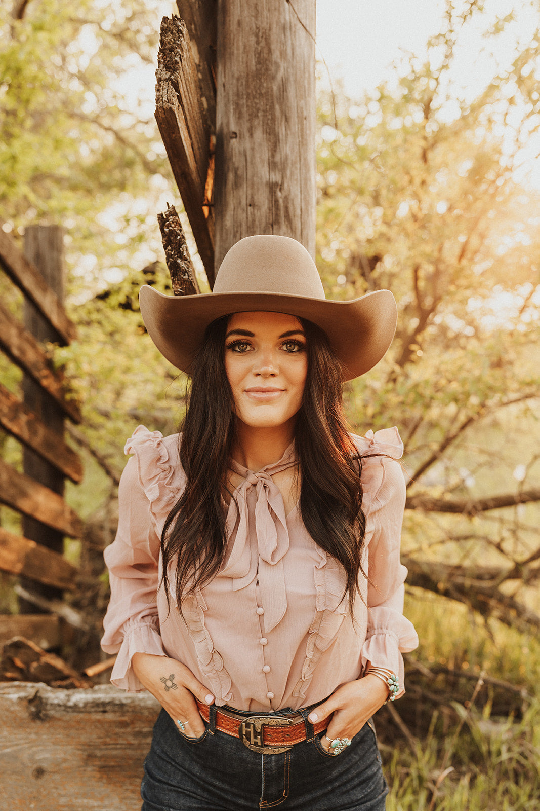 The Lockhart Blouse in Mauve