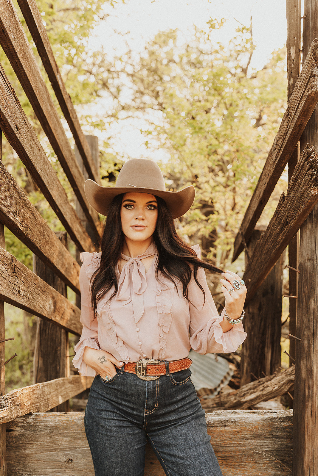 The Lockhart Blouse in Mauve