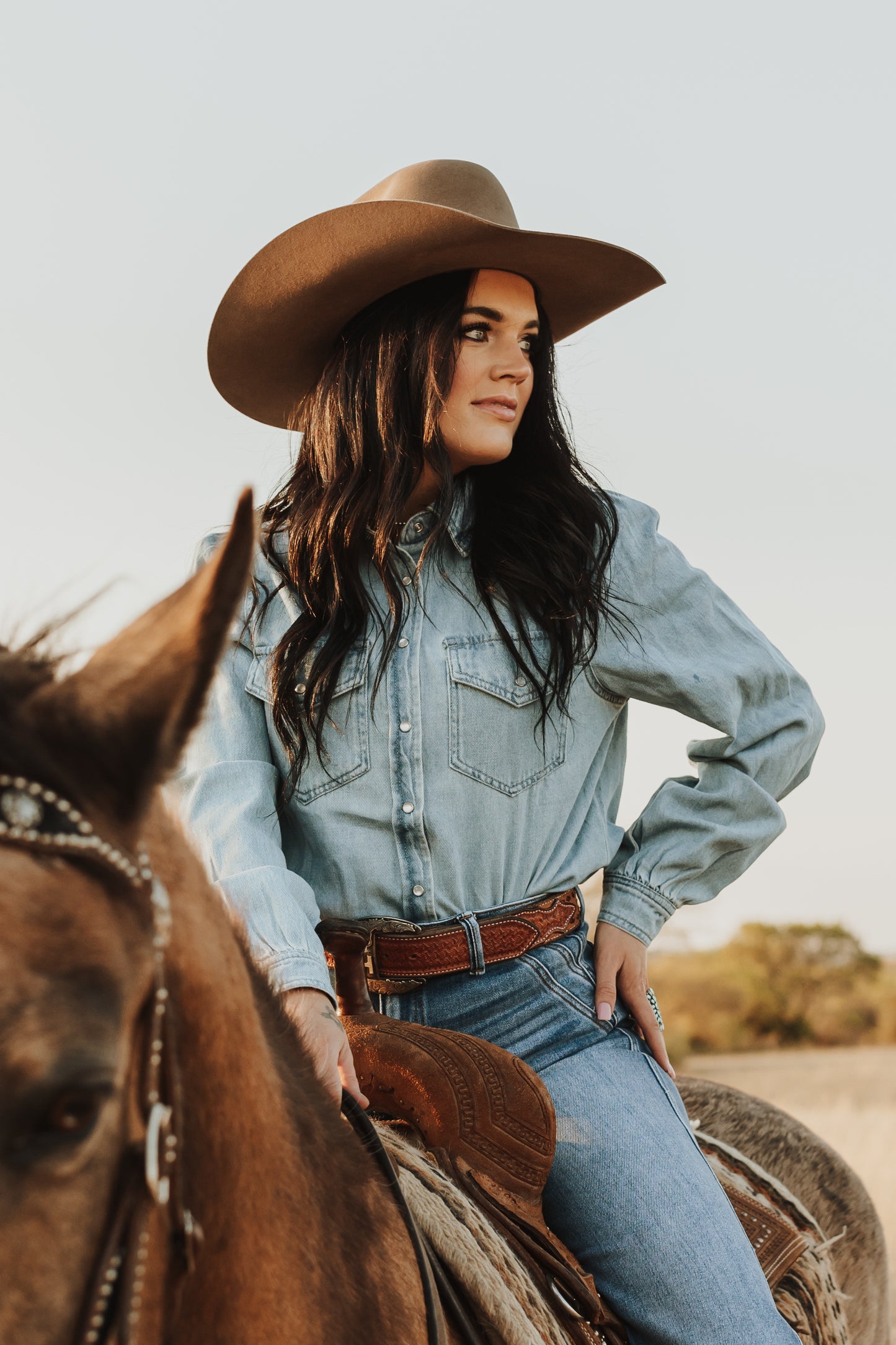 The Stockton Denim Pearl Snap