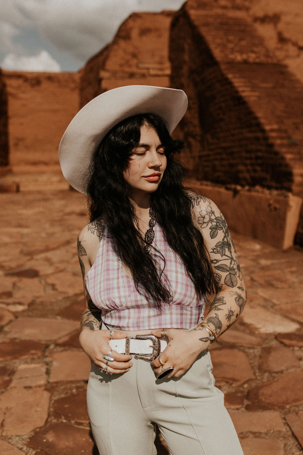 The Ivy Plaid Halter Top