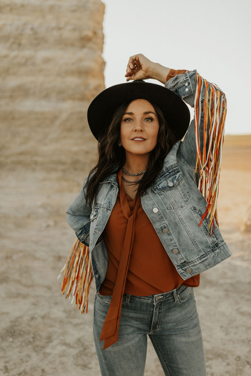 Scully Colorful Fringe Jacket