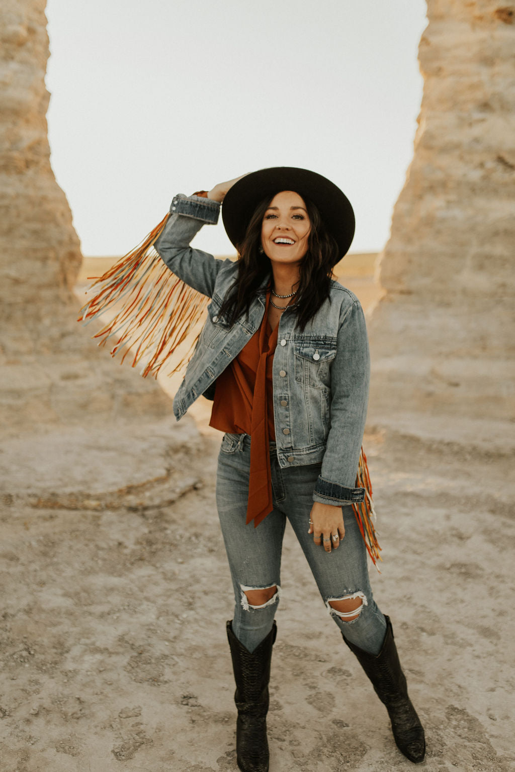 Scully Colorful Fringe Jacket