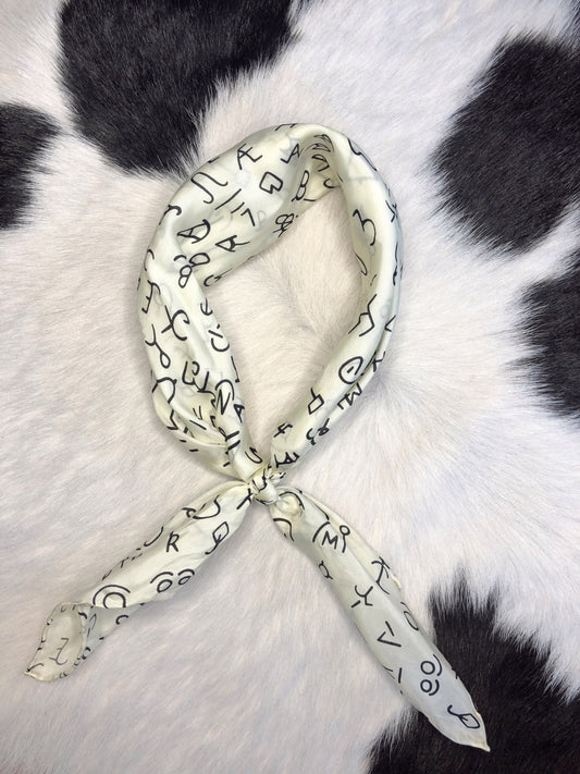 Brand Scarf in Ivory