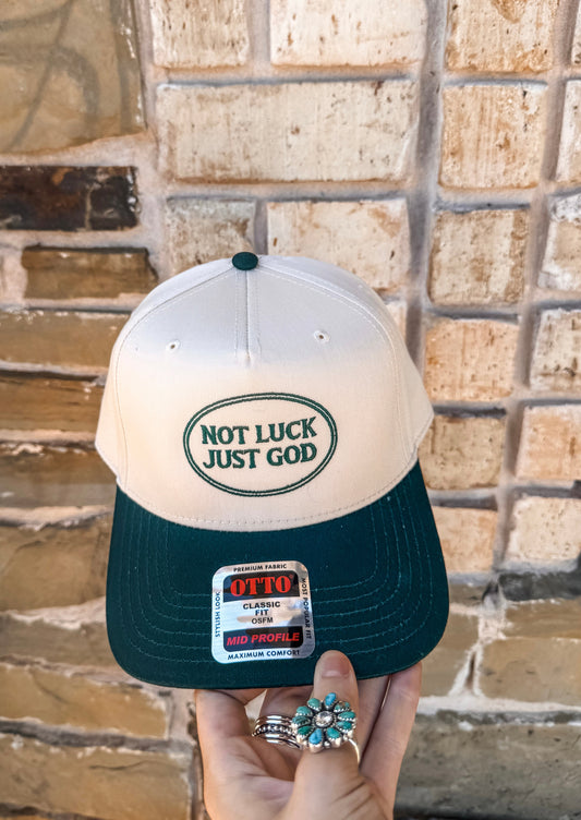 The Not Luck, Just God Cap