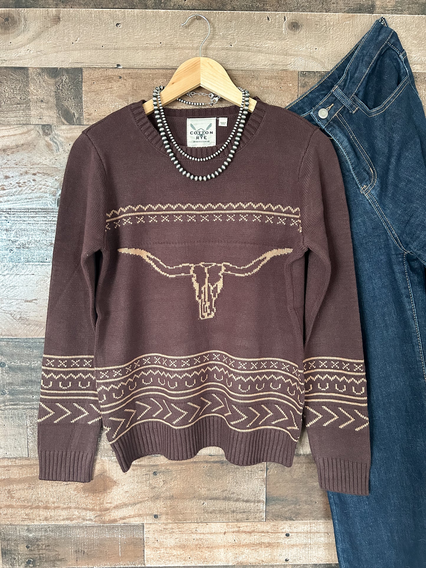 The Texas Sweater in Brown