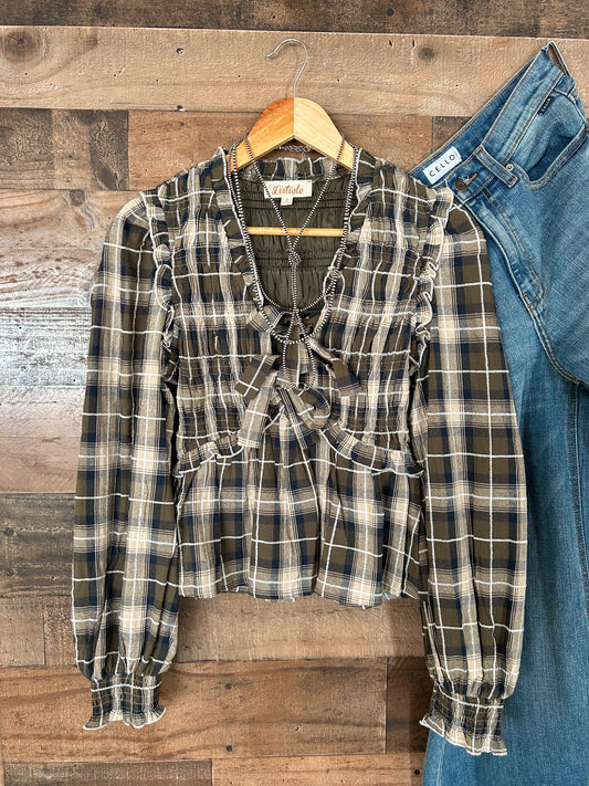 The Tarin Plaid Blouse