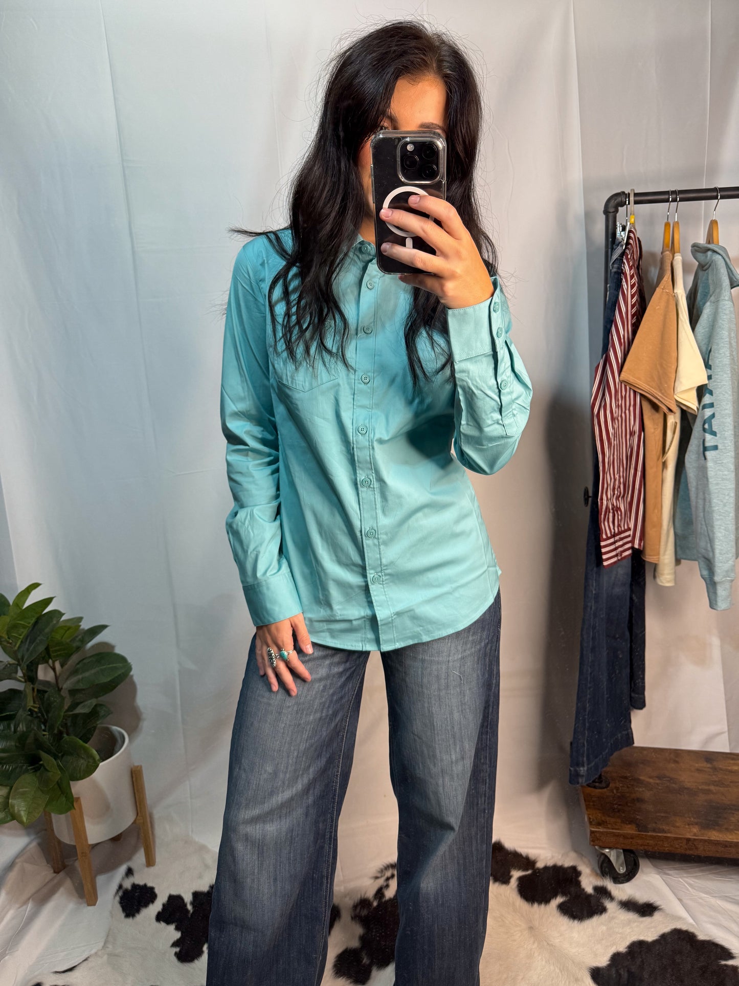 ARIAT: the Aqua Button Down