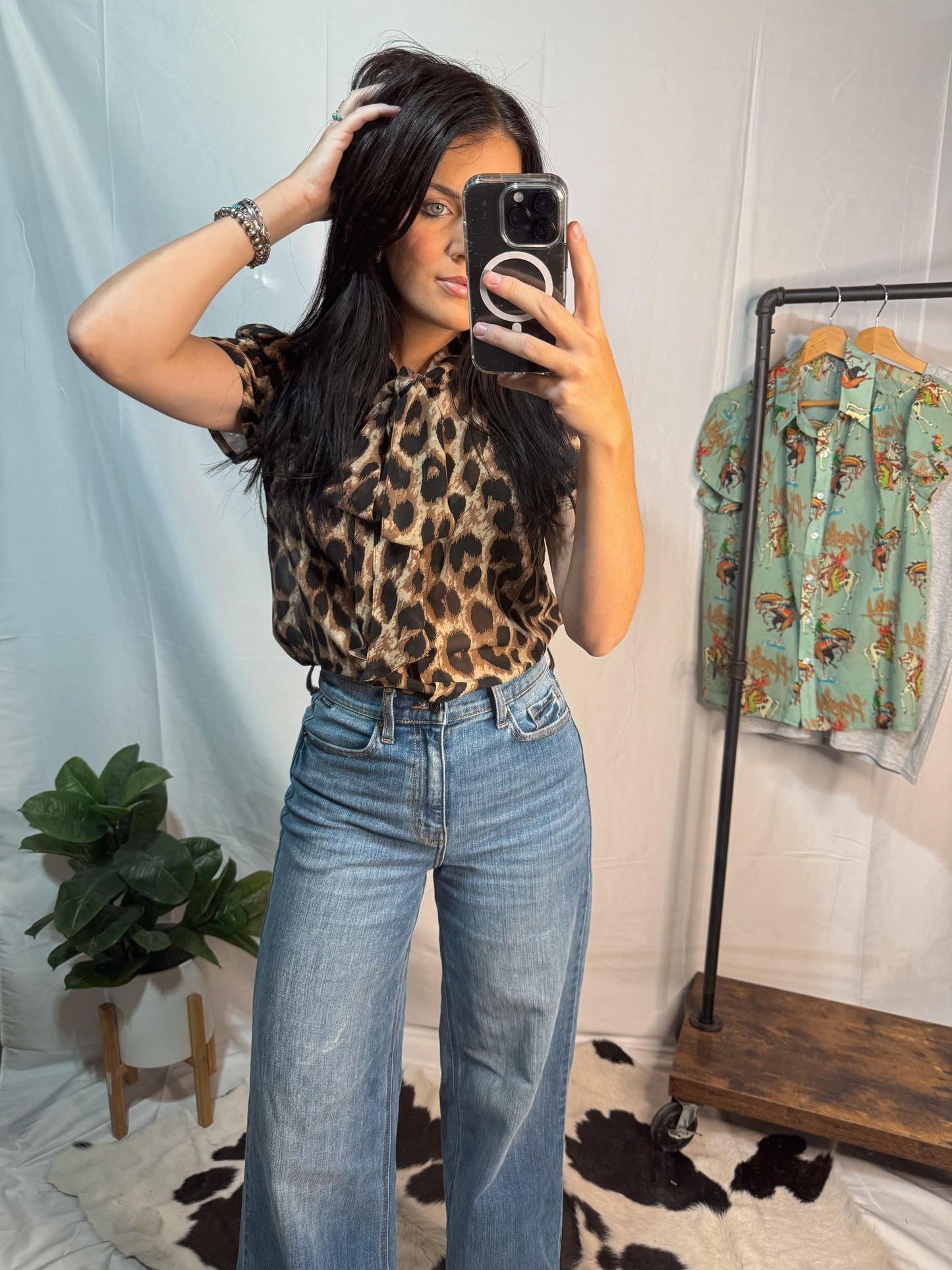 The Leopard Sheer Blouse