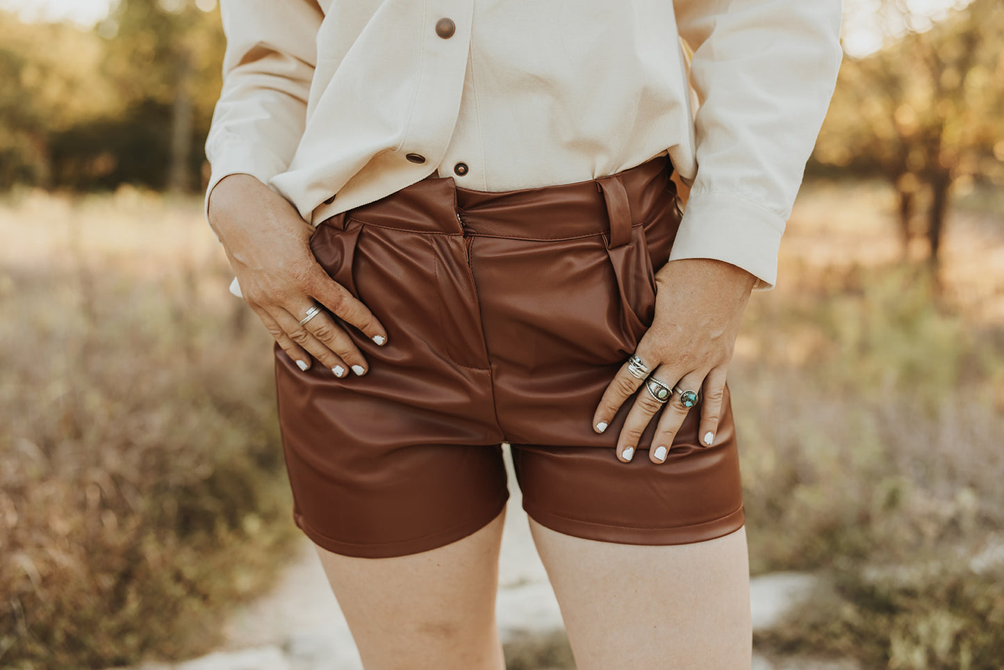 The Renner Leather Shorts