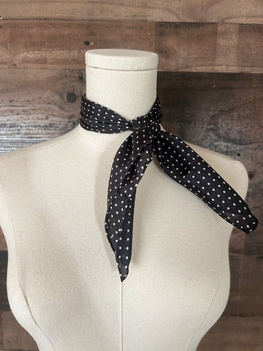 The Cowboy Polka Dot Scarf in Black