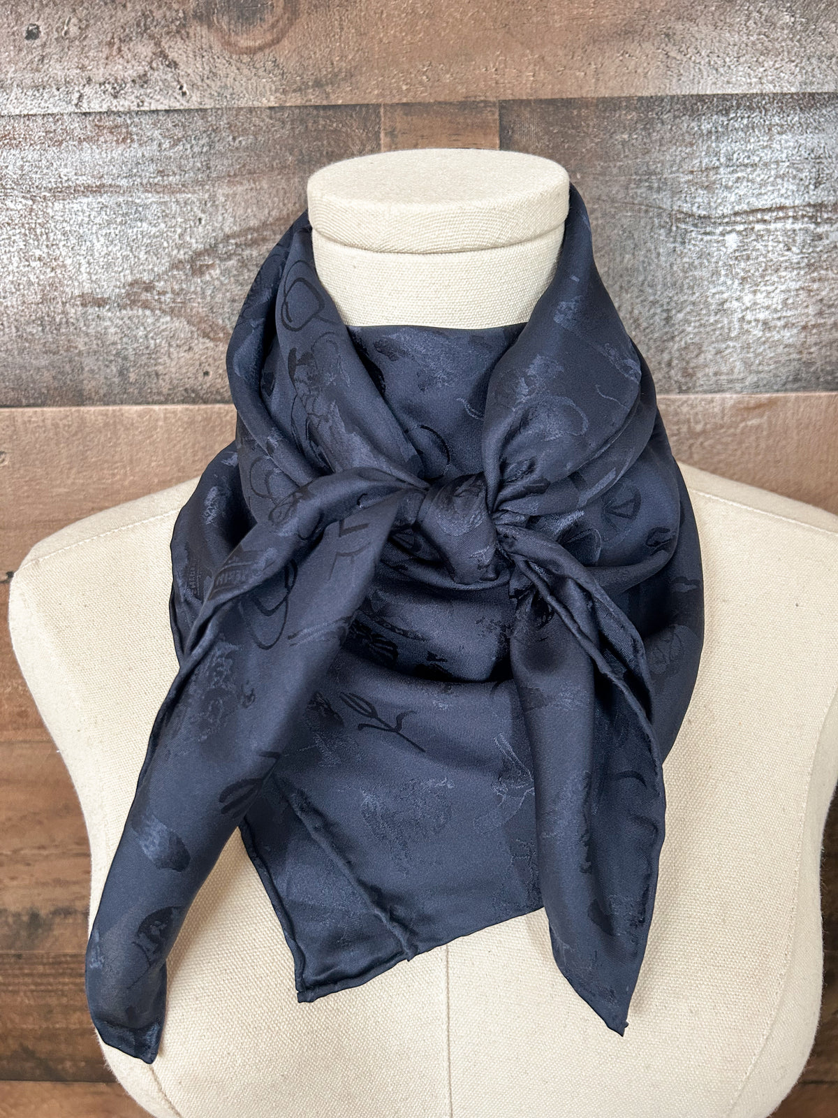 The Navy Cowboy Logo Wild Rag – Triple J Ranchwear