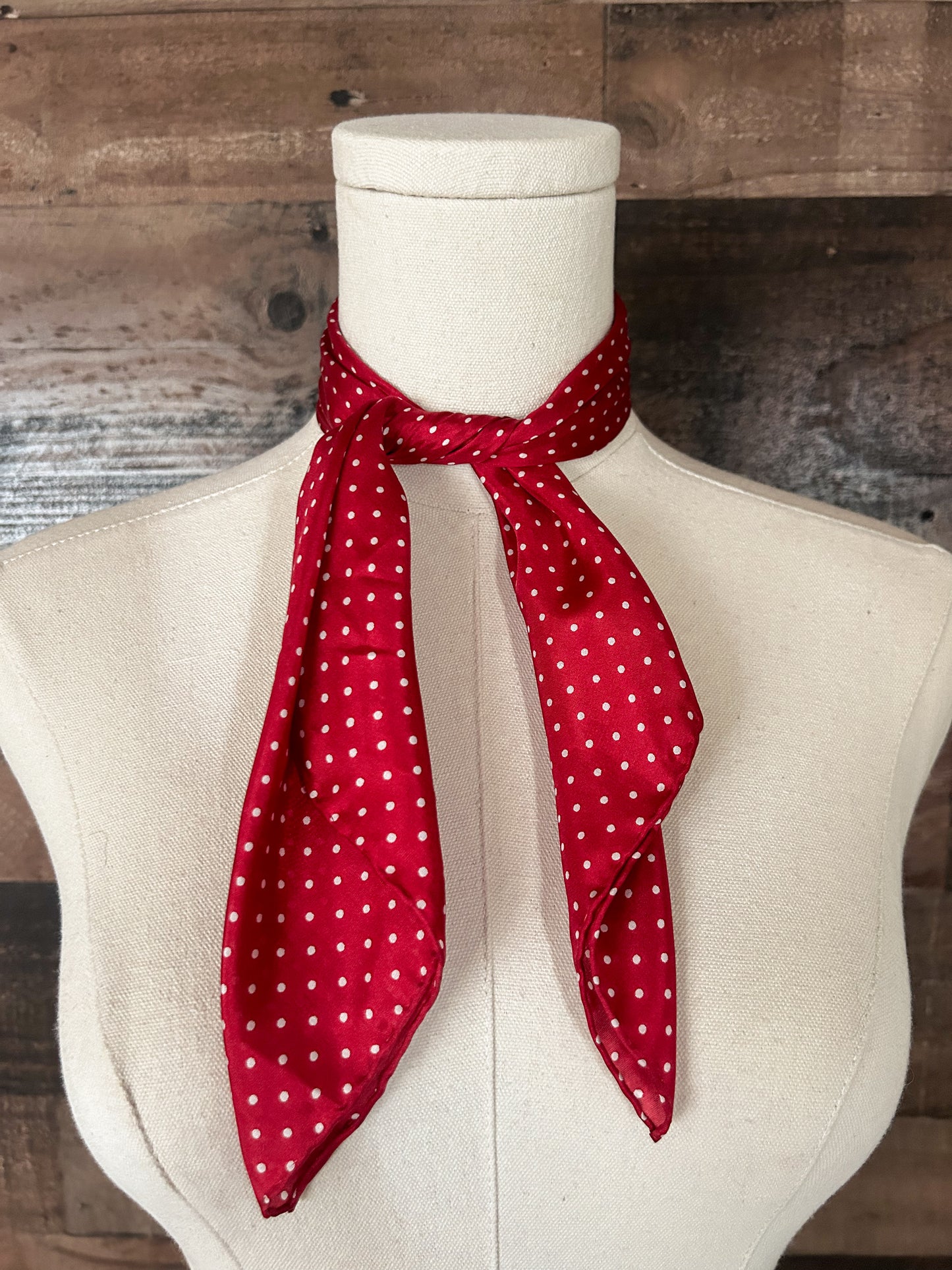 The Cowboy Polka Dot Scarf in Red