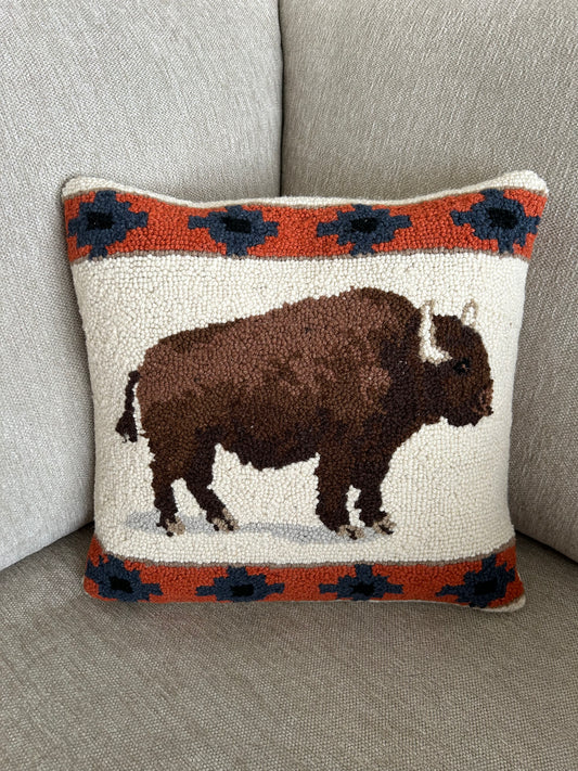 The Roaming Buffalo Pillow