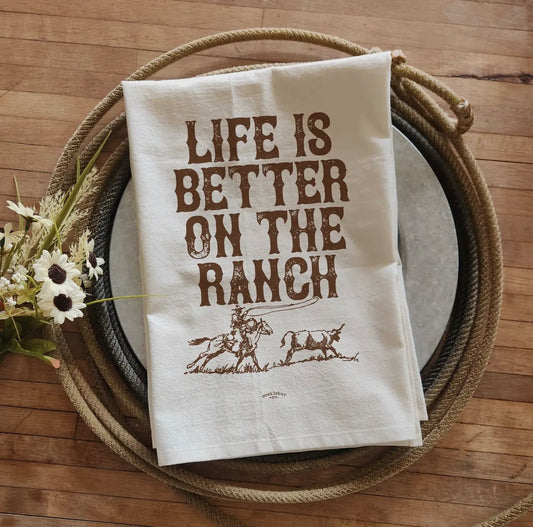 On the Ranch Tea Towel