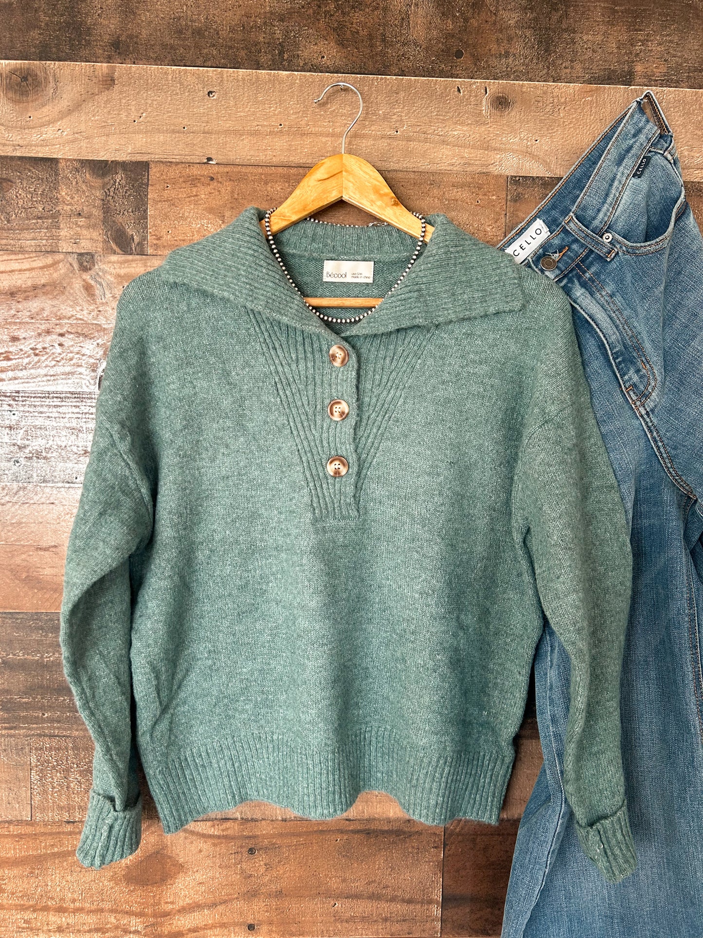 The Leann Pullover in Teal