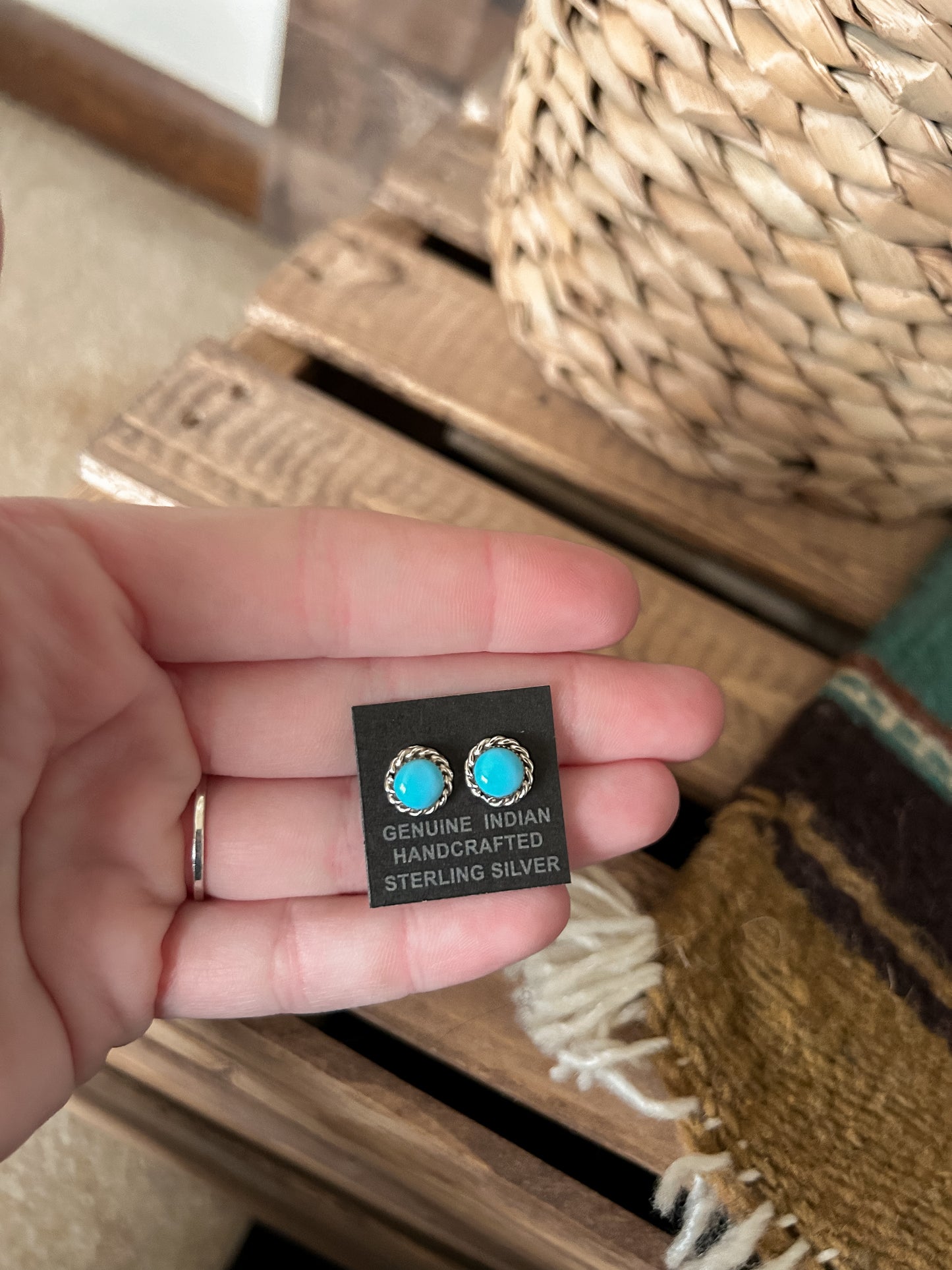 The Round Turquoise Studs