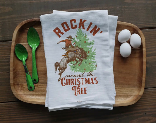 Rockin’ Around the Christmas Tree Tea Towel