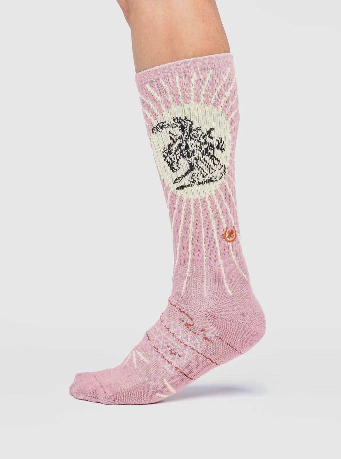 The Bucking Horse Socks in Pink