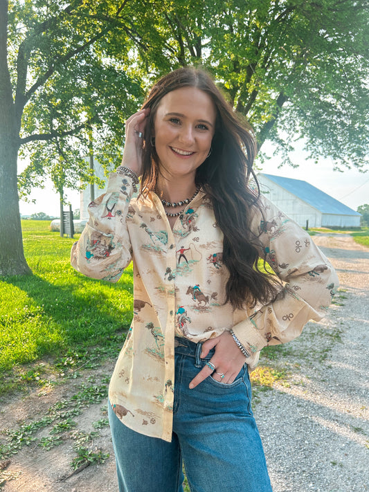 ARIAT: The Retro Ranch Button Down
