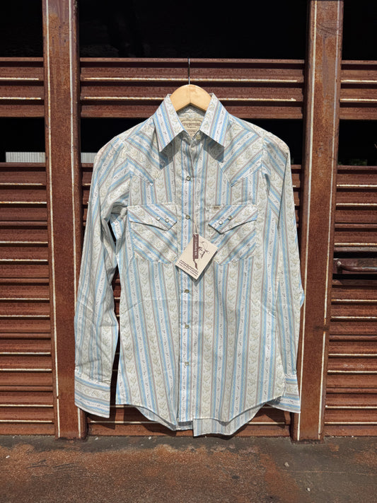 The Spur Blossom Pearl Snap in Blue