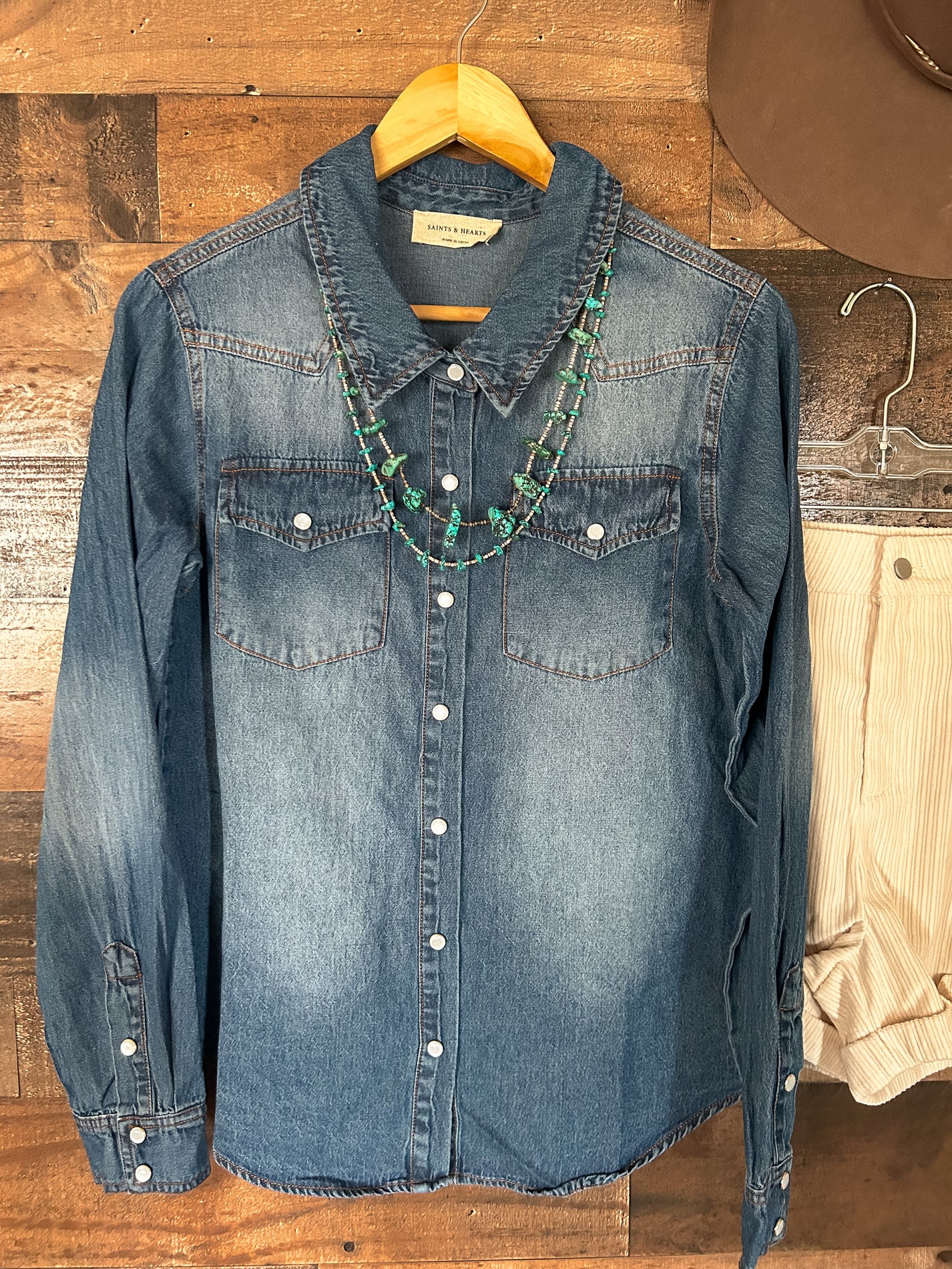 The Maggie Denim Pearl Snap – Triple J Ranchwear