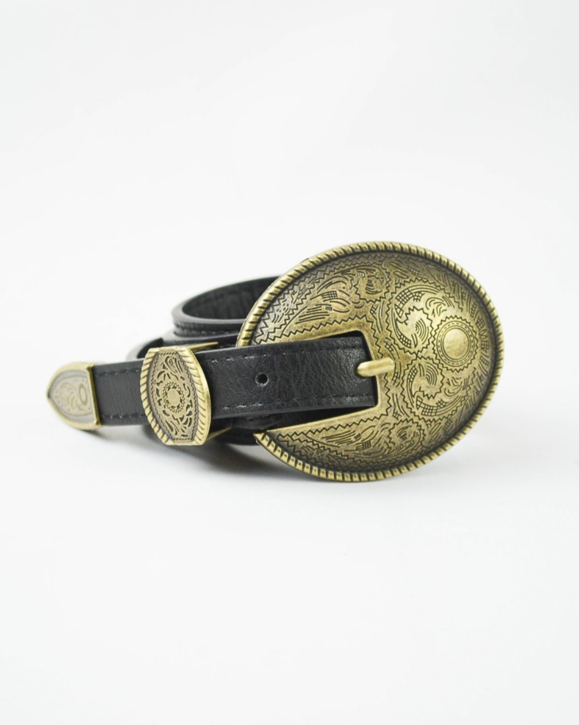 The Carter Concho Belt in Black