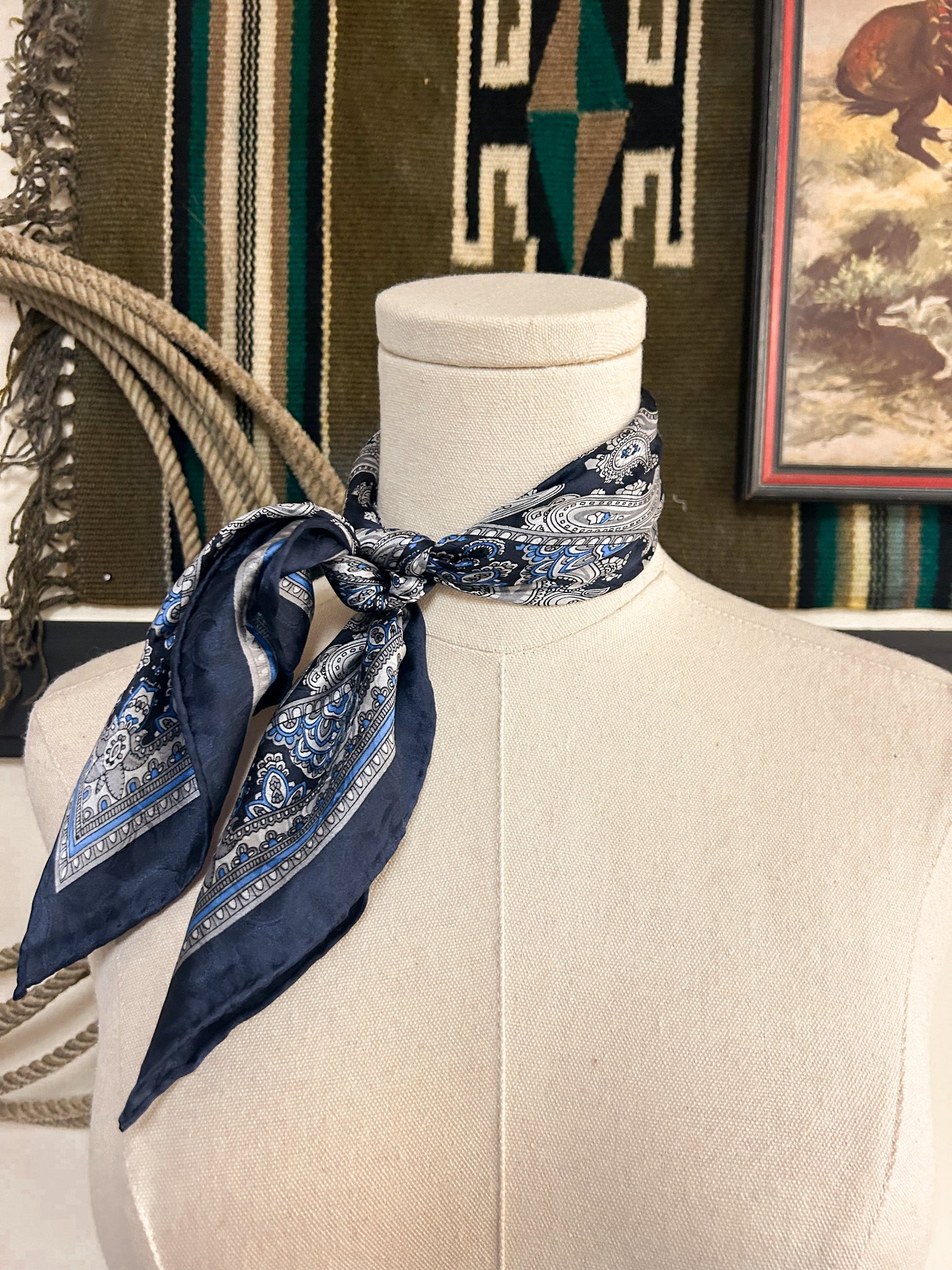 The Blue Paisley Scarf