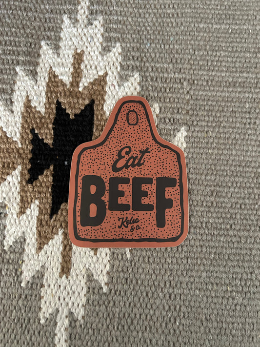 The Retro Eat Beef Sticker